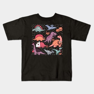 Cute and fun halloween dinosaurs Kids T-Shirt